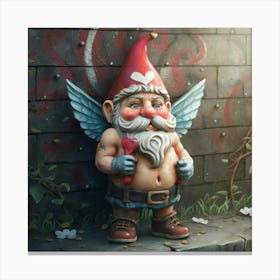 Cupid Gnome 5 Canvas Print