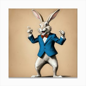 Rabbit In A Suit 33 Canvas Print