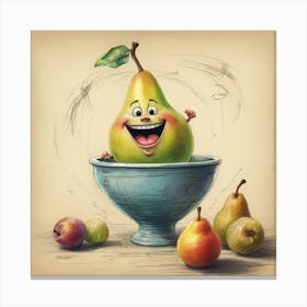 Pear In A Bowl 9 Canvas Print