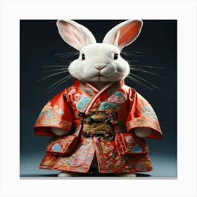 Rabbit In Chinese Costume Canvas Print
