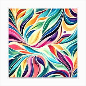 Abstract Colorful Psychedelic Pattern art, 1307 Canvas Print