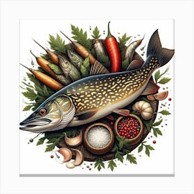 Fish of Pike 3 Canvas Print