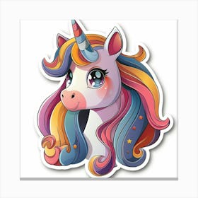 Unicorn Sticker 122 Canvas Print