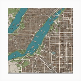 0 Chicago Map Esrgan V1 X2plus Canvas Print