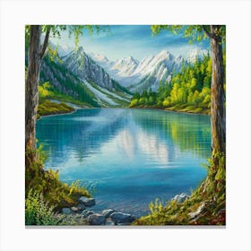 Lake In The Mountains 14 Canvas Print