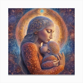 Mother And Child 5 Canvas Print