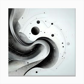 Abstract Black And White Abstract Design Canvas Print
