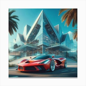 Futuristic Sports Car 45 Canvas Print