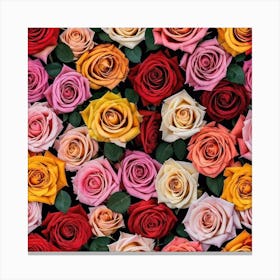 Colorful Roses 45 Canvas Print