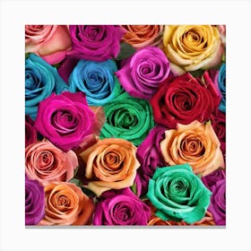 Colorful Roses 5 Canvas Print