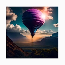 Hot Air Balloon In The Sky Canvas Print