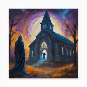 Church At Midnight Canvas Print