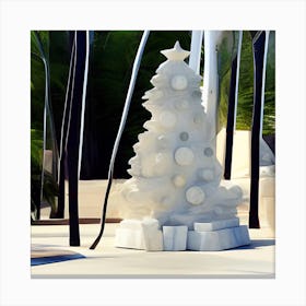 White Christmas Tree Canvas Print