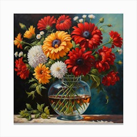 Flowers In A Vase 2 Canvas Print