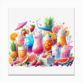 Tropical Drinks 5 Canvas Print