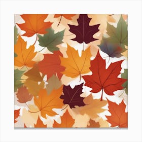 Autumn's Symphony of Leaves 14 Canvas Print