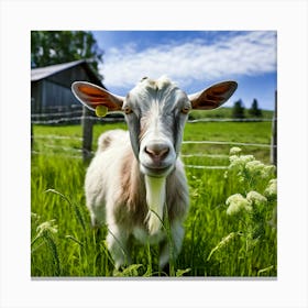 Goat In The Grass 3 Canvas Print