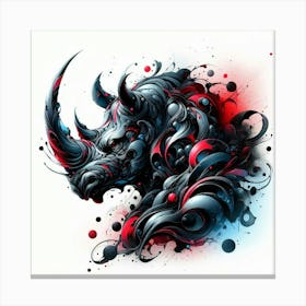 Rhino 4 Canvas Print