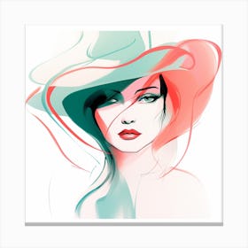 Girl In A Hat Canvas Print