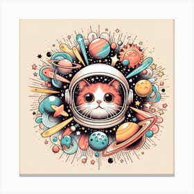 Cat In Space Canvas Print