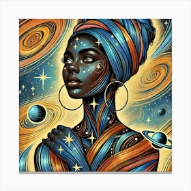 Etherelle Celestial Portrait Canvas Print