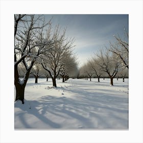 Orchards In The Snow Canvas Print