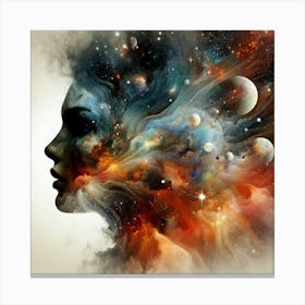 Abstract Of A Woman'S Head Canvas Print