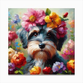 Flower Dog 1 Canvas Print