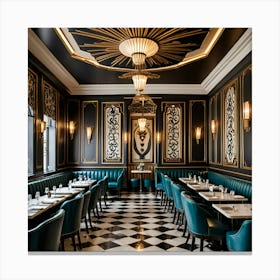 Deco Dining Room 2 Canvas Print