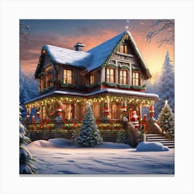 Christmas House 167 Canvas Print