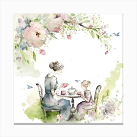 Mothers Day Watercolor Wall Art (13) Canvas Print