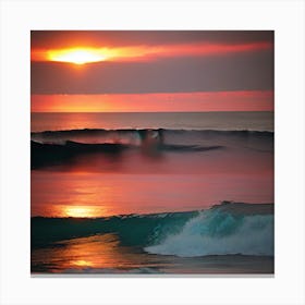 Sunset At The Beach 321 Canvas Print