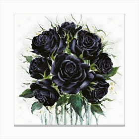 A Stunning Watercolor Painting Of Vibrant Black (7) (1) Canvas Print