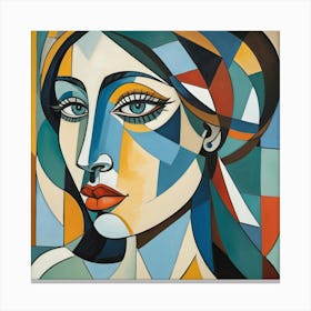 Abstract Portrait Of A Woman 4 Canvas Print