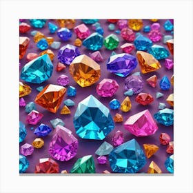 Colorful Gems 3 Canvas Print