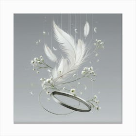 Ring With Feathers Canvas Print