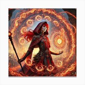 Priestess Kaida Flame Warding Canvas Print