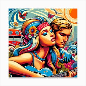 Hippie Love Canvas Print