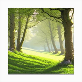 Sunny Day In The Woods Canvas Print
