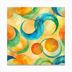 Orbs In Colour AI Canvas Print