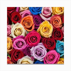 Colorful Roses Background 5 Canvas Print