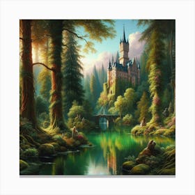 Castle In The Forest 1 Canvas Print