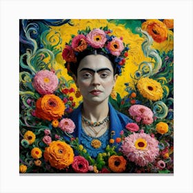 Frida Floral 3 Canvas Print