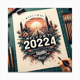 Welcome To 2024 Canvas Print