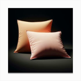 Two Pillows On A Black Background 1 Canvas Print