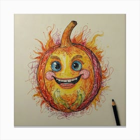 Pumpkin Face 5 Canvas Print