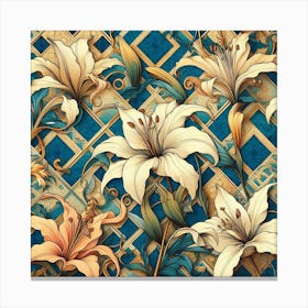 Mosaic Lily 2 Canvas Print