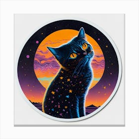 Cat Colored Sky (127) Canvas Print