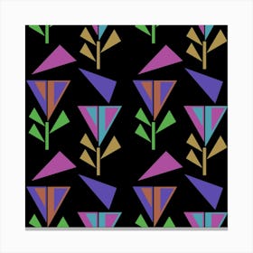 Abstract Pattern Flora Flower Canvas Print