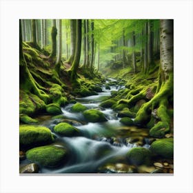 Mossy Forest 15 Canvas Print